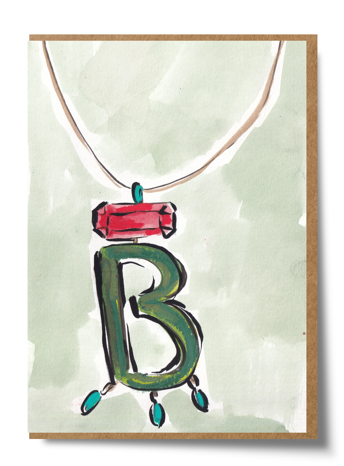 'B' Necklace