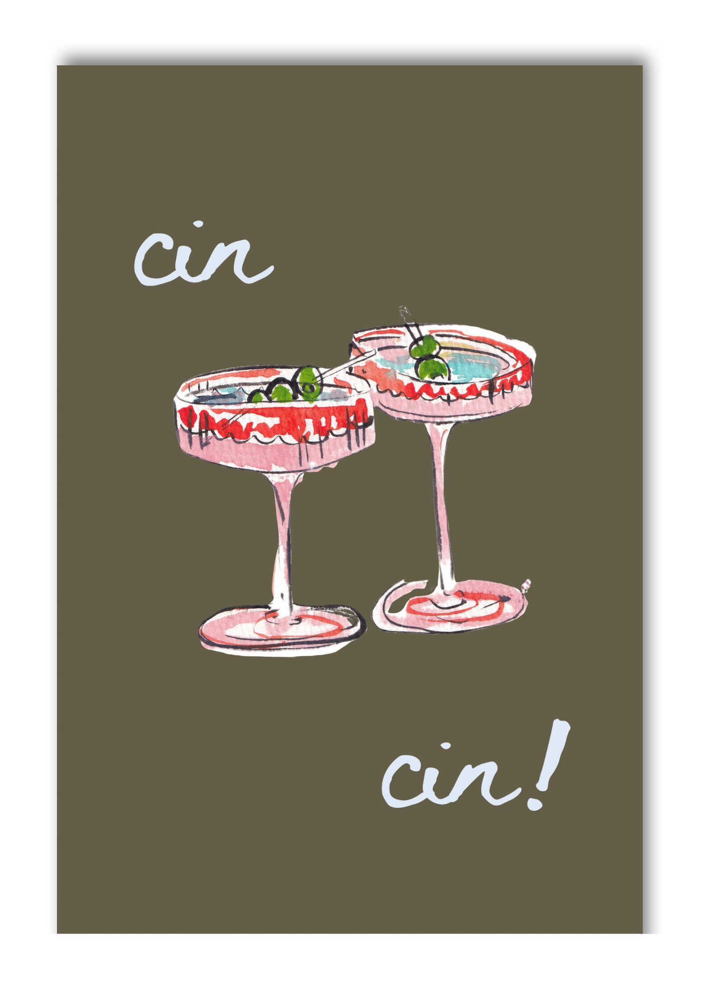 Cin Cin Greeting Card
