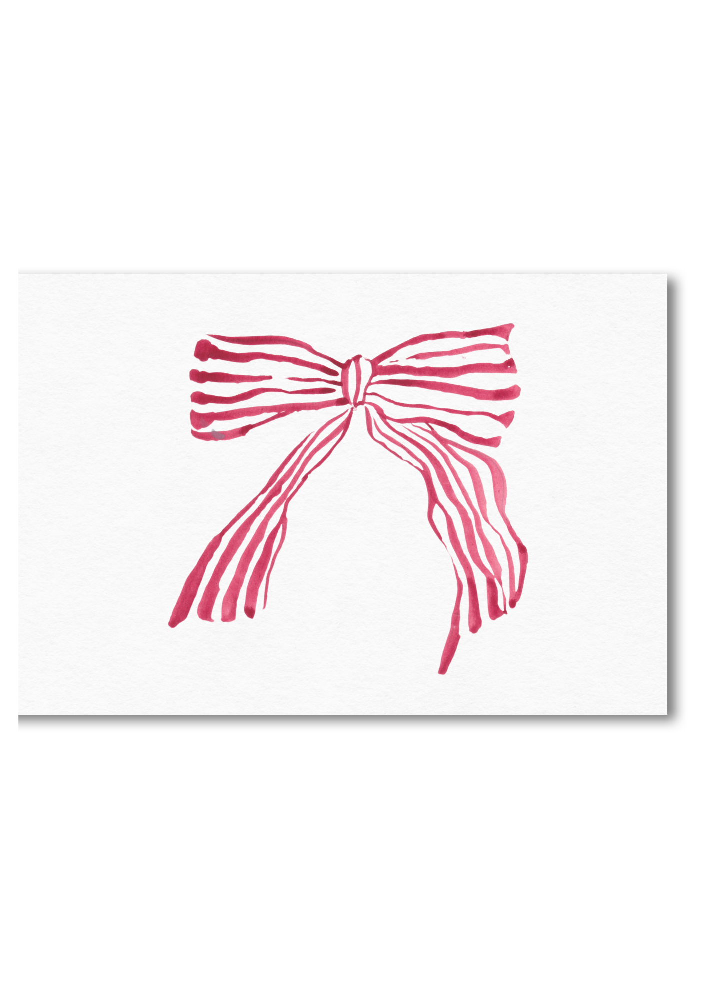 Striped Bow Greeting Card