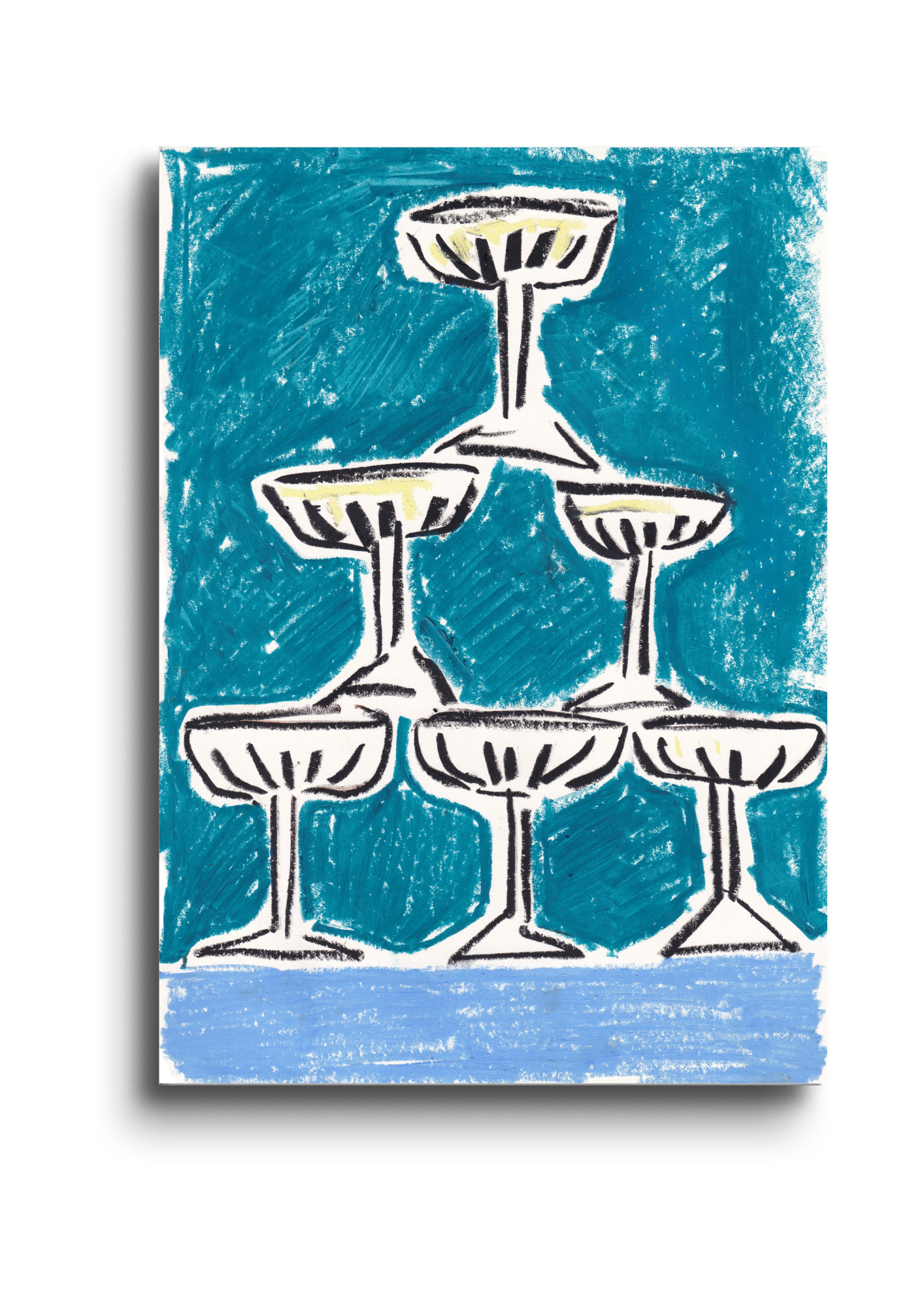 Champagne Tower A4 Art Print