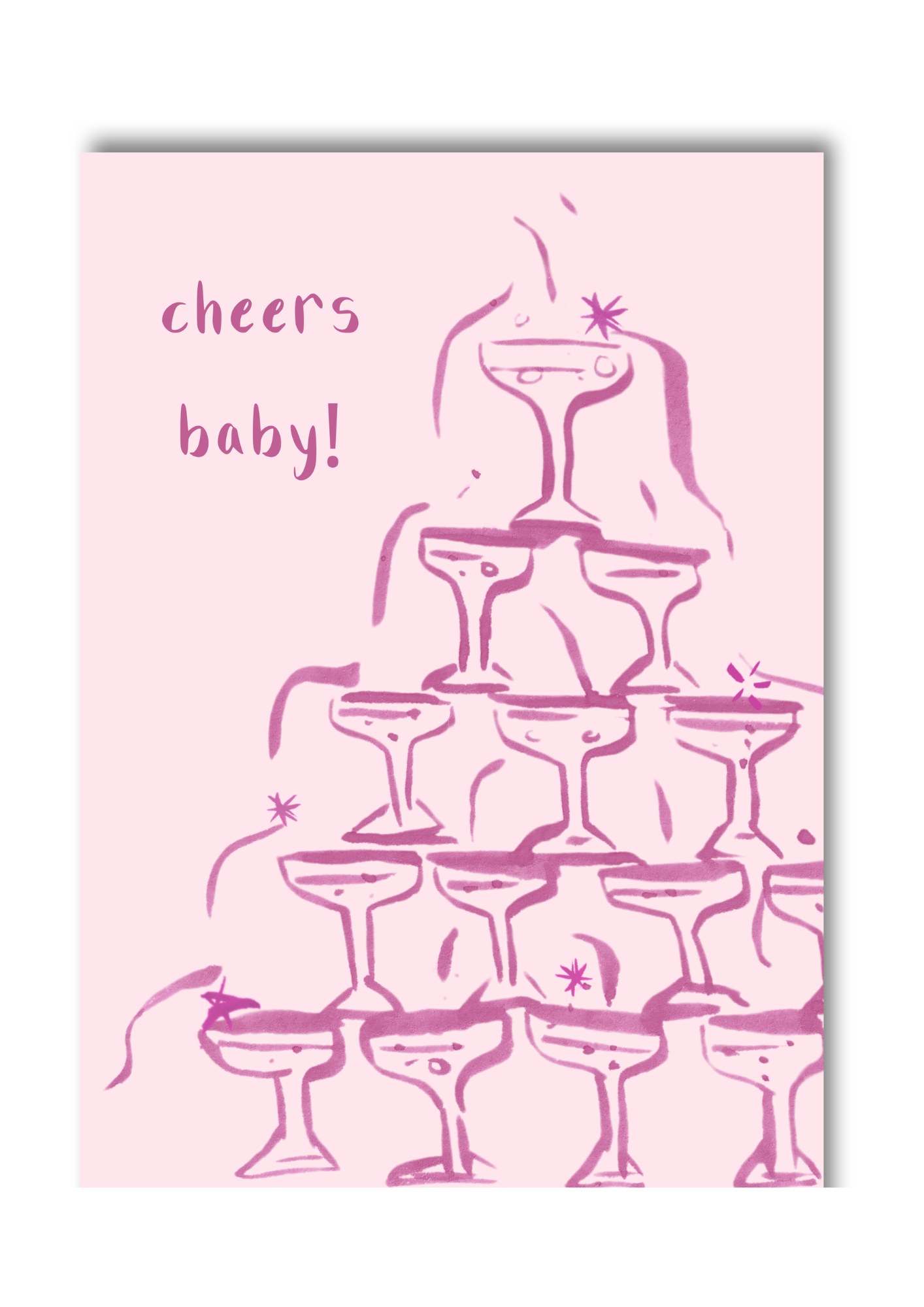 Cheers Baby Greeting Card