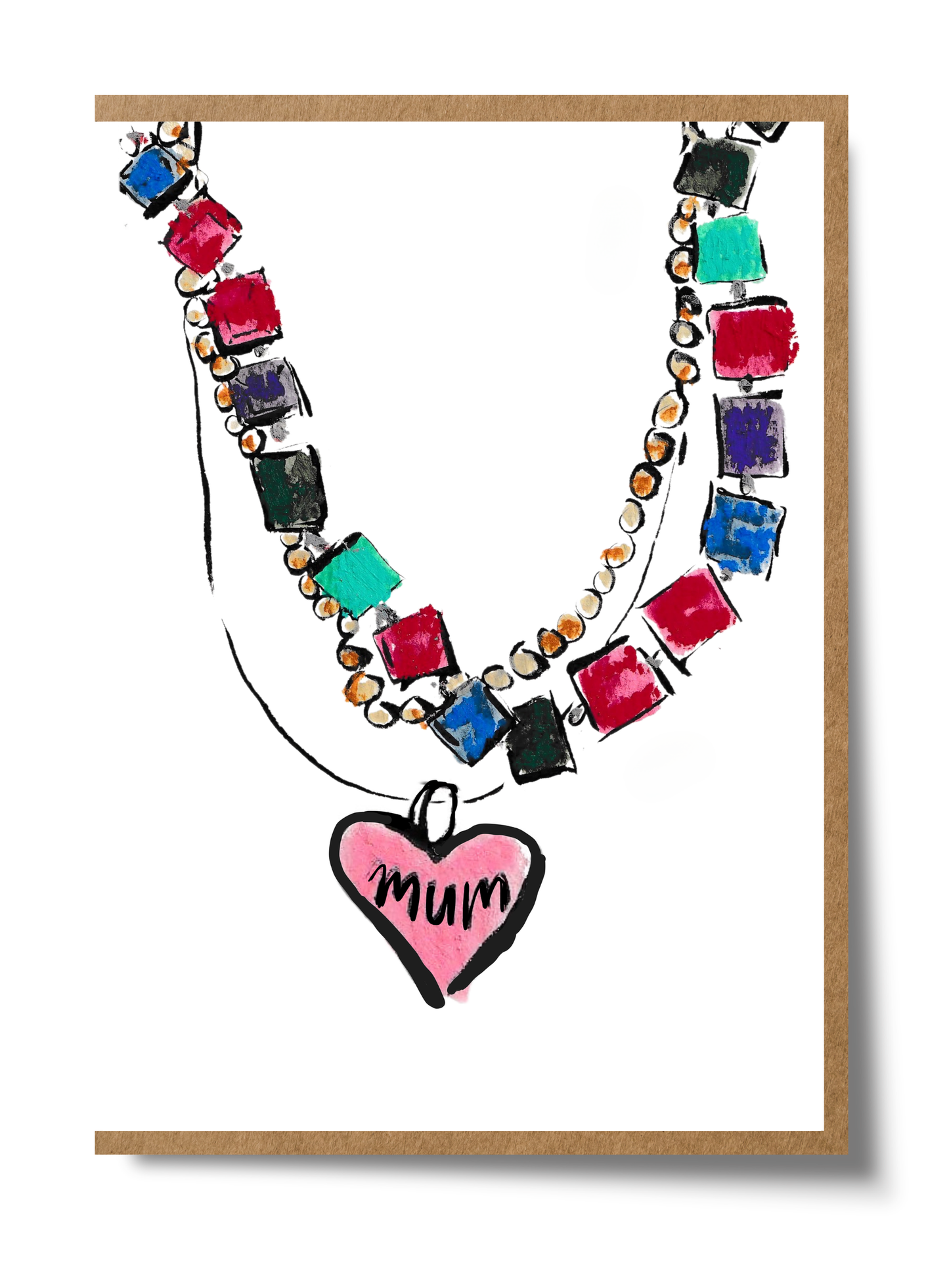 Mum Necklace Greeting Card