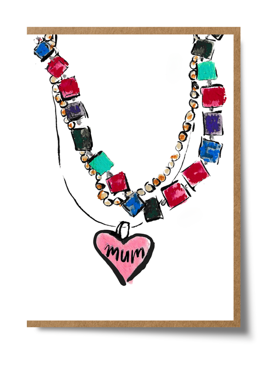 Mum Necklace Greeting Card