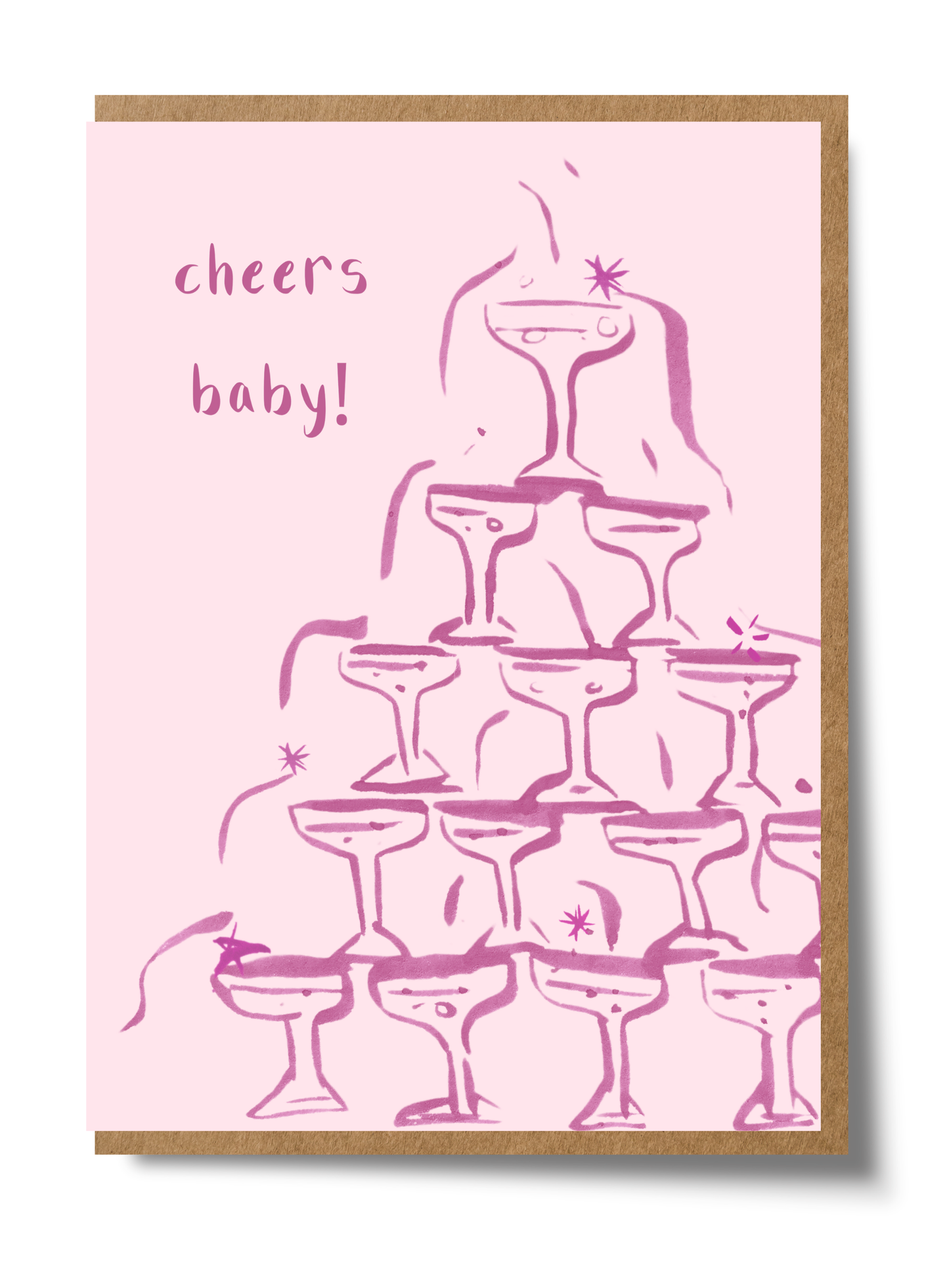 Cheers Baby Greeting Card