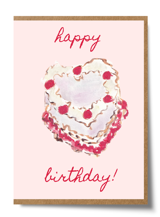 Happy Birthday Heart Cake