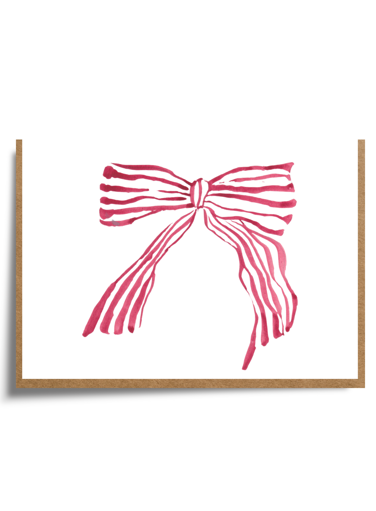 Striped Bow Greeting Card